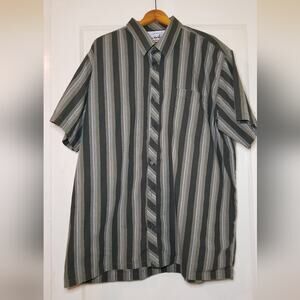 Wonderwall XXL men's green plaid shirt, short sleeves, one pocket in front, S&B